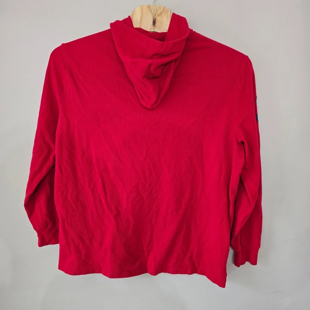 Polo‎ Ralph Lauren Mens Red Big Pony Hooded Pique Long Sleeve Shirt XXL TTG